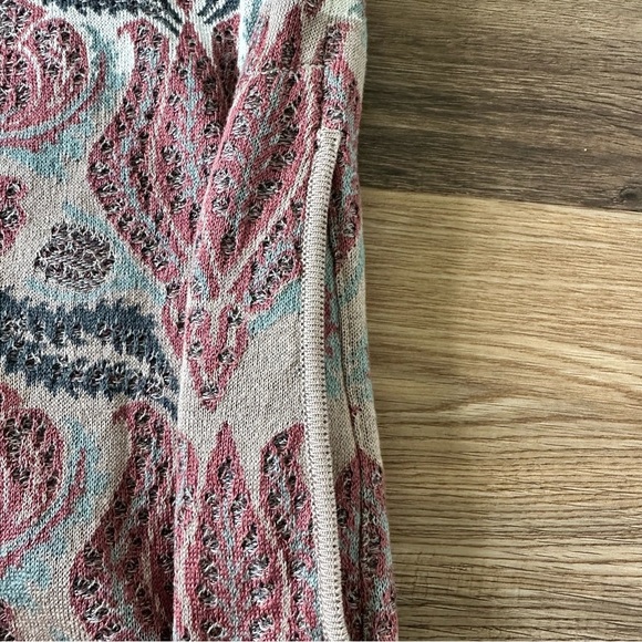 Peruvian Connection Pima Cotton Open Cardigan Floral Tapestry Boho Artsy XS - Picture 3 of 7